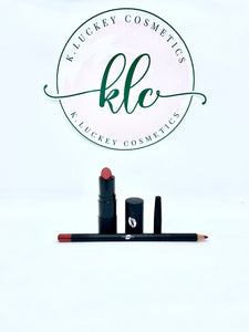 Matte Lipstick & Lipliner combo- Uptown Red